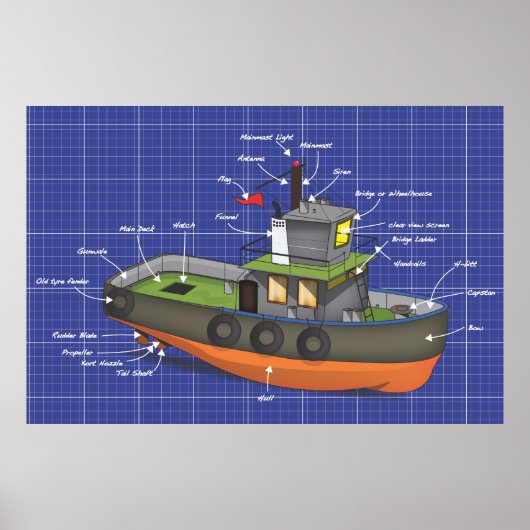 Tug-Boot Poster (Vorne)