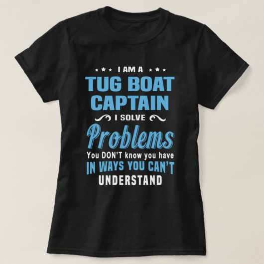 Tug-Bootskapitän T-Shirt (Design vorne)