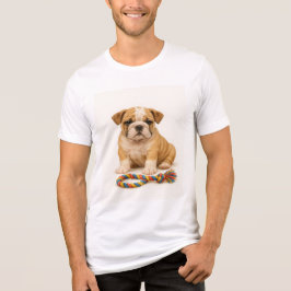 Tug Leben - Bulldog Pup mit Attitude Tri-Blend Shirt