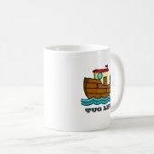 Tug Life Cartoons Tugboat Personalisiert Kaffeetasse (VorderseiteRechts)
