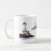 Tug Victory und Barge James L. Kuber (K&K) Kaffeetasse (Links)