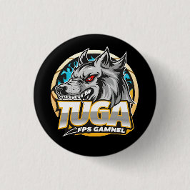 TUGA Wolf Gaming Logo Esports Style Button