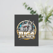 TUGA Wolf Gaming Logo Esports Style Postkarte (Stehend Vorderseite)