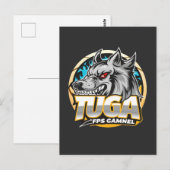 TUGA Wolf Gaming Logo Esports Style Postkarte (Vorne/Hinten)