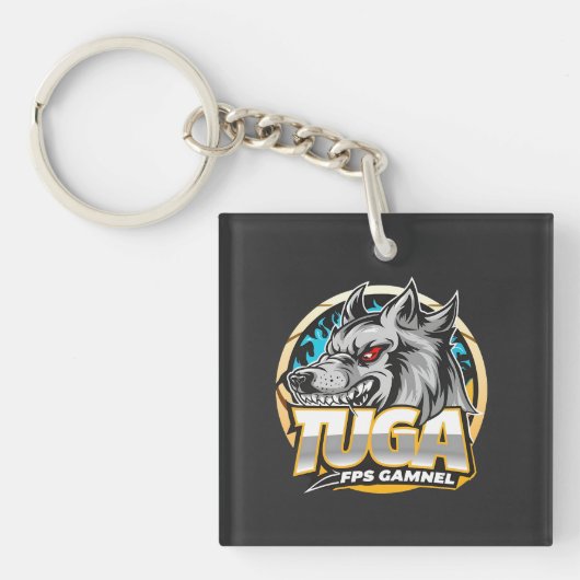 TUGA Wolf Gaming Logo Esports Style Schlüsselanhänger (Vorderseite)