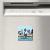 Tugboat Against Manhattan Skyline Magnet (In Situ (Geschirrspüler))