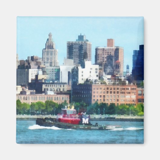 Tugboat Against Manhattan Skyline Magnet (Vorne)