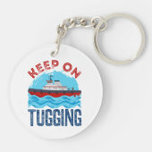 Tugboat Behielt auf Umarmung Schlüsselanhänger (Rückseite)