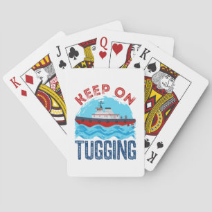 Tugboat Behielt auf Umarmung Spielkarten