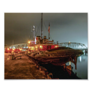 Tugboat bei Night Door Landkreis Fotografie drucke