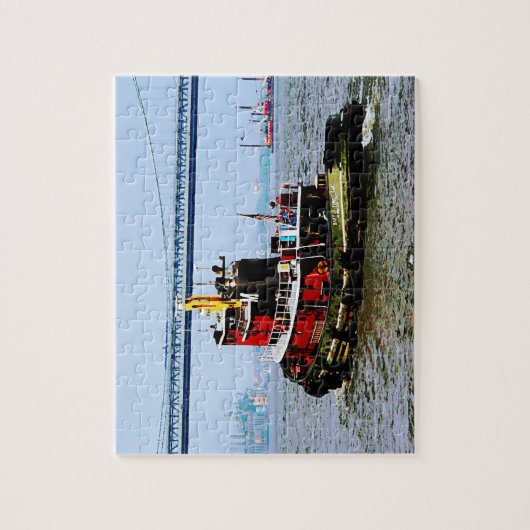 Tugboat bei Penn's Landing Puzzle (Vertikal)