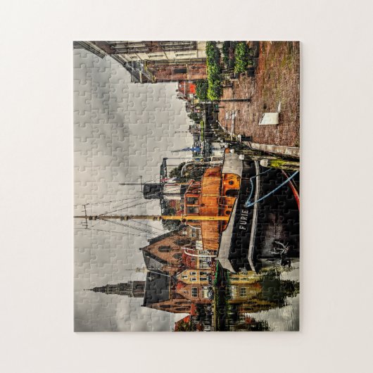 Tugboat Boot Maassluis Holland. Puzzle (Vertikal)