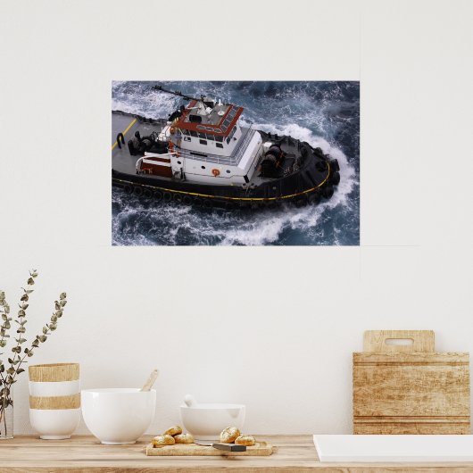 Tugboat in der Karibik Poster (Küche)