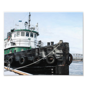 Tugboat in Icy Water von Sturgeon Bay Fotodruck