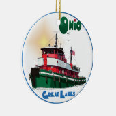 Tugboat Ohio Keramikornament (Rechts)