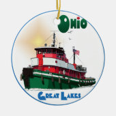 Tugboat Ohio Keramikornament (Vorne)