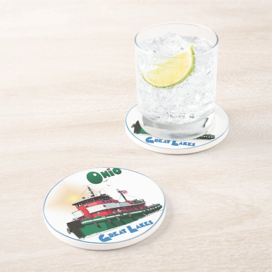 Tugboat Ohio Untersetzer (Seite)