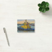 Tugboat sailing at river, montevideo, uruguay post-it klebezettel (Büro)