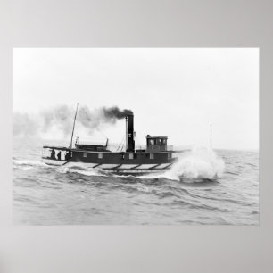 Tugboat William Sprague, Ende des 19. Jahrhunderts Poster