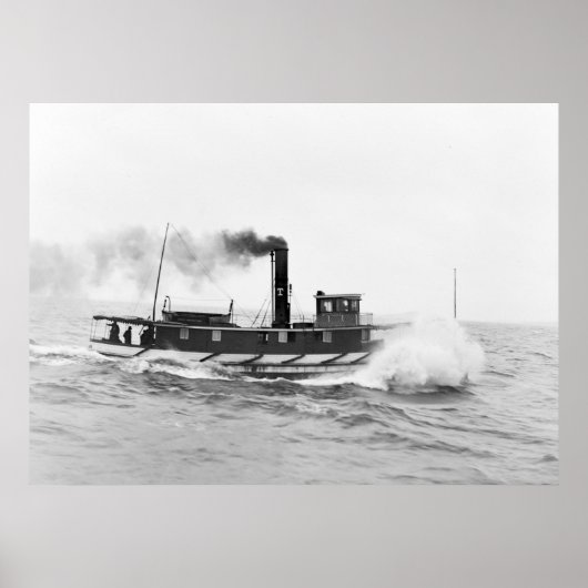 Tugboat William Sprague, Ende des 19. Jahrhunderts Poster (Vorne)