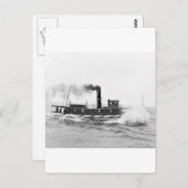Tugboat William Sprague, Ende des 19. Jahrhunderts Postkarte (Vorne/Hinten)