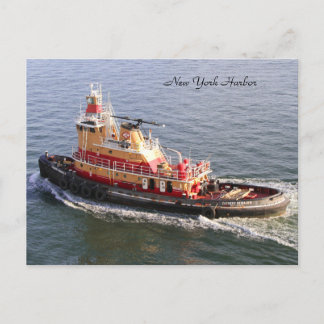 Tugboat, Zachary Reinhauer, New York Postkarte