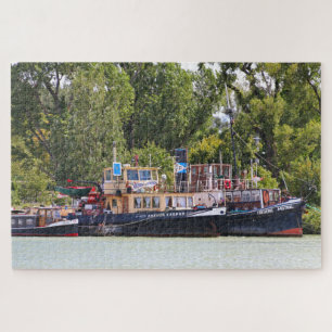 Tugboats, Donau River, Österreich Jigsaw Puzzle