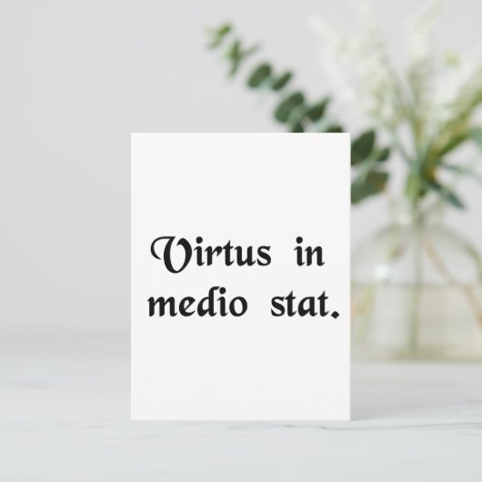 Tugend steht in der Mitte. Postkarte (Stehend Vorderseite)