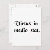 Tugend steht in der Mitte. Postkarte (Vorne/Hinten)