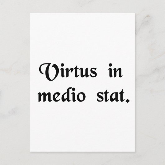 Tugend steht in der Mitte. Postkarte (Vorderseite)