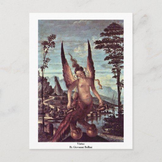 Tugend von Giovanni Bellini Postkarte (Vorderseite)