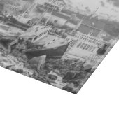 Tuggers letzter Stand (b&w) Schneidebrett (Ecke)