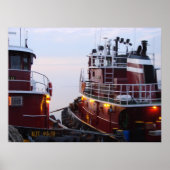 Tugs im Hafen Poster (Vorne)