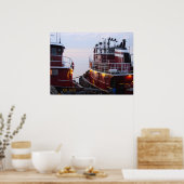 Tugs im Hafen Poster (Küche)