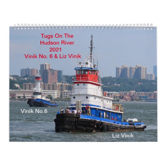 Tugs Vinik No. 6 & Liz Vinik am Hudson River Kalender (Titelbild)