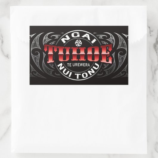 Tuhoe Lifer Moko Chrome Rechteckiger Aufkleber (Tasche)