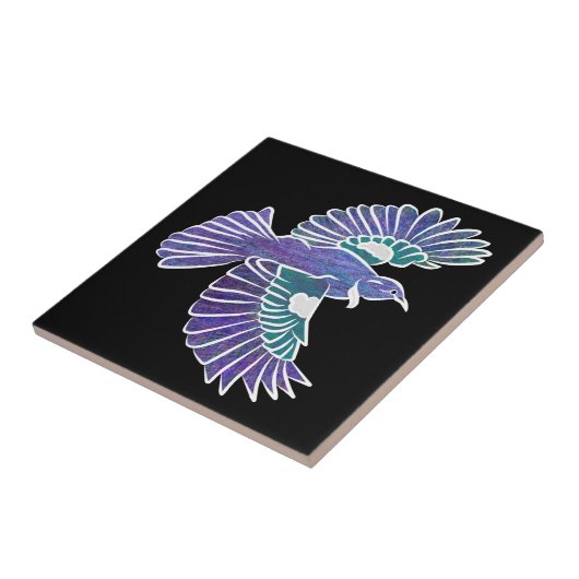 Tui Bird New Zealand Flying Fliese (Seite)