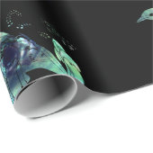 Tui & Kowhai Blume Paua Seashell Inlay Geschenkpapier (Rolleneckpunkt)