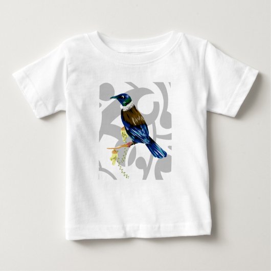 Tui Neuseeländischer Vogel Baby T-shirt (Vorderseite)