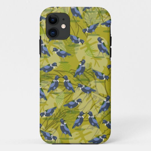 Tui New Zealand Bird Pattern Case-Mate iPhone Hülle (Rückseite)