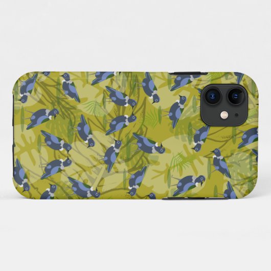 Tui New Zealand Bird Pattern Case-Mate iPhone Hülle (Rückseite (Horizontal))