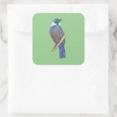 Tui New Zealand Bird Quadratischer Aufkleber (Tasche)