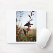 Tui-Vögel auf Neuseeländischem Flachs Mousepad (Mit Mouse)