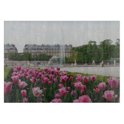 Tuileries Garden in Blüte Schneidebrett (Vorderseite)