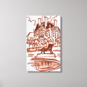 Tuileries-Garten am Louvre  Paris, Frankreich Leinwanddruck