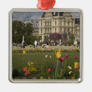 Tuileries-Garten, Louvre, Paris, Frankreich Silbernes Ornament