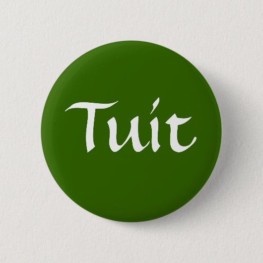 Tuit, Olivgrün Button (Vorderseite)