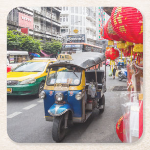 Tuk Tuk, Bangkok Square Paper Untersetzer