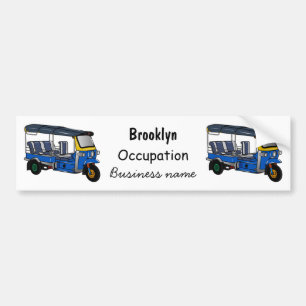 Tuk Tuk Cartoon Illustration Autoaufkleber