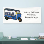 Tuk Tuk Cartoon Illustration Banner (Messe)